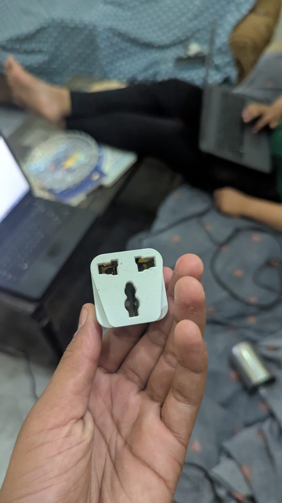 Universal Multi Plug Travel Adapter – Compact 3-in-1 Power Socket Converter  Description: