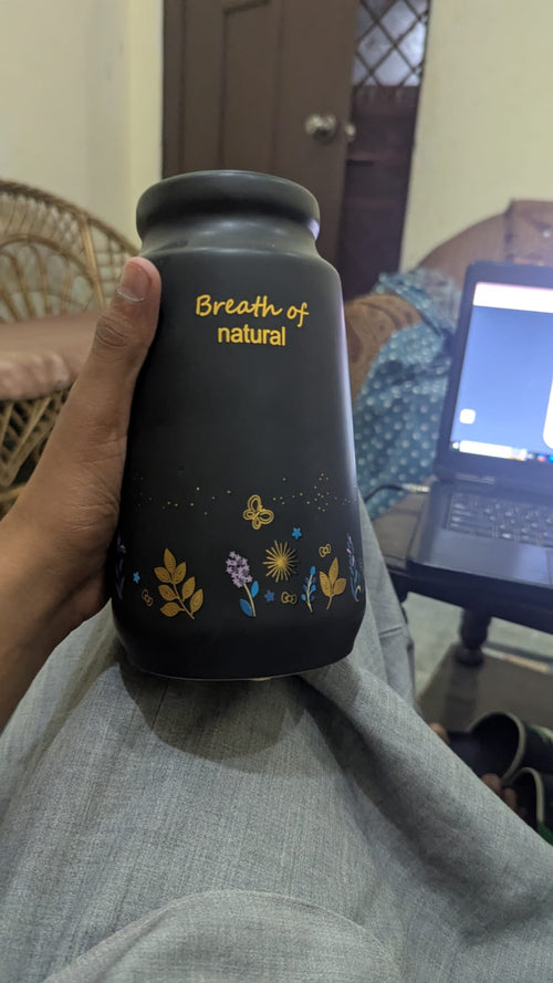 Breath of Natural Insulated Water Bottle – Premium Matte Floral Flask  Description: